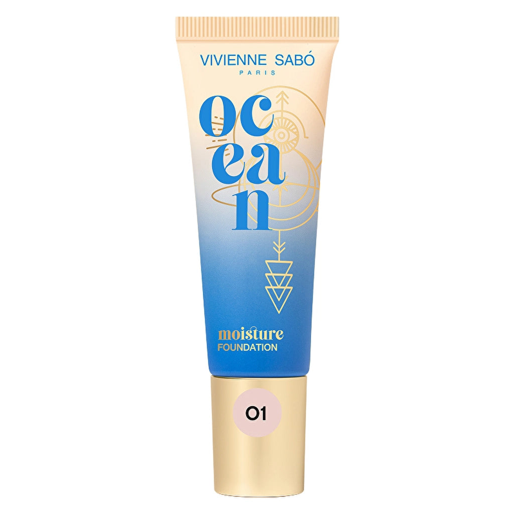 Vivienne Sabo Ocean Moisturizing Foundation 01 Light Beige - Hydrating Fluid with Natural Radiant Finish