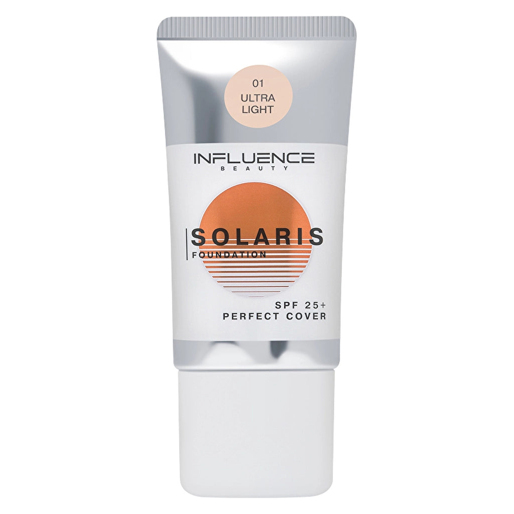 Influence Beauty Foundation SPF 25 Solaris 02 Light - Protective Foundation with Sun Protection Factor 25