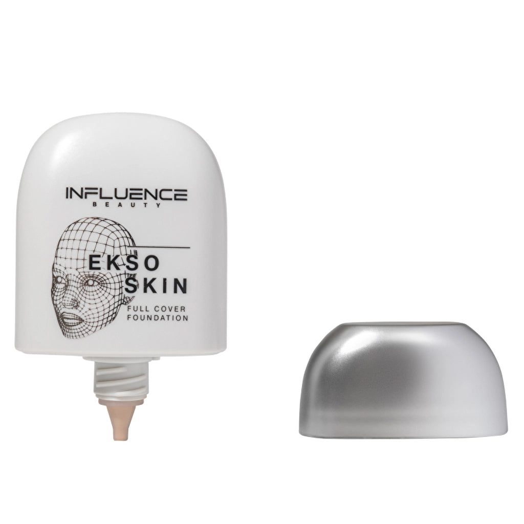 Influence Beauty Full Cover Foundation Ekso Skin 01 Alabaster - High-Coverage Foundation for Flawless Complexion