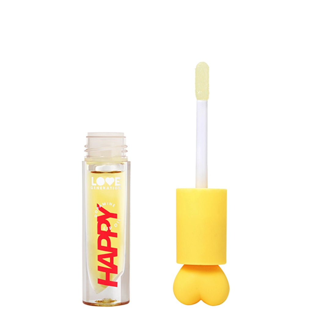 Love Generation Lip Oil Be Happy 02 Yellow - Nourishing Lip Oil with Glossy Finish
