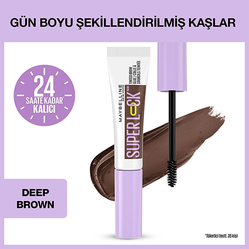 Maybelline New York Super Lock Brow Glue Eyebrow Fixative Mascara Taupe