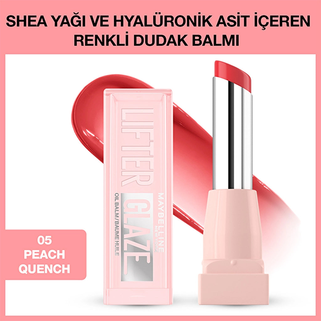 Maybelline New York Lifter Glaze Colored Lip Balm with Shea Butter and Hyaluronic Acid 02 Pink Drip