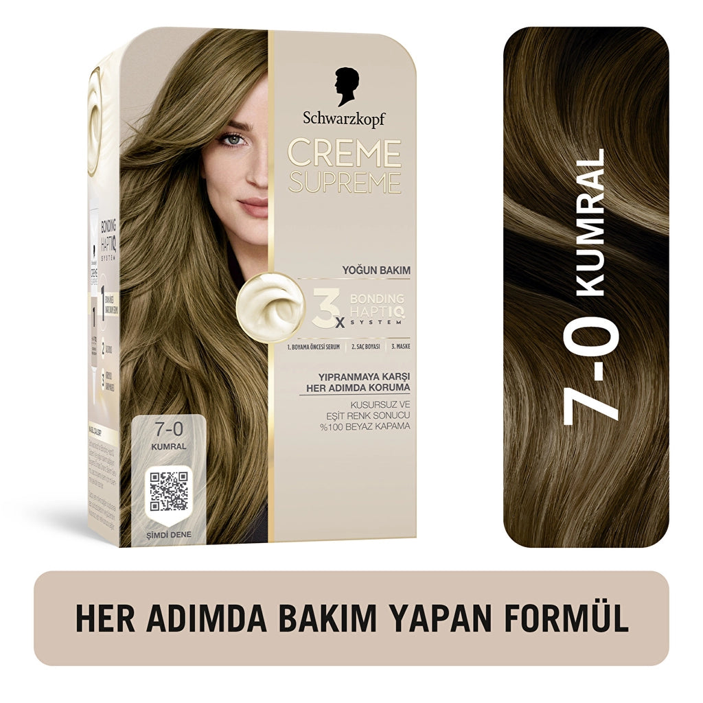 Schwarzkopf Creme Supreme Intensive Care Full Kit Hair Dye 8-16 Ashy Cold Dark Blonde