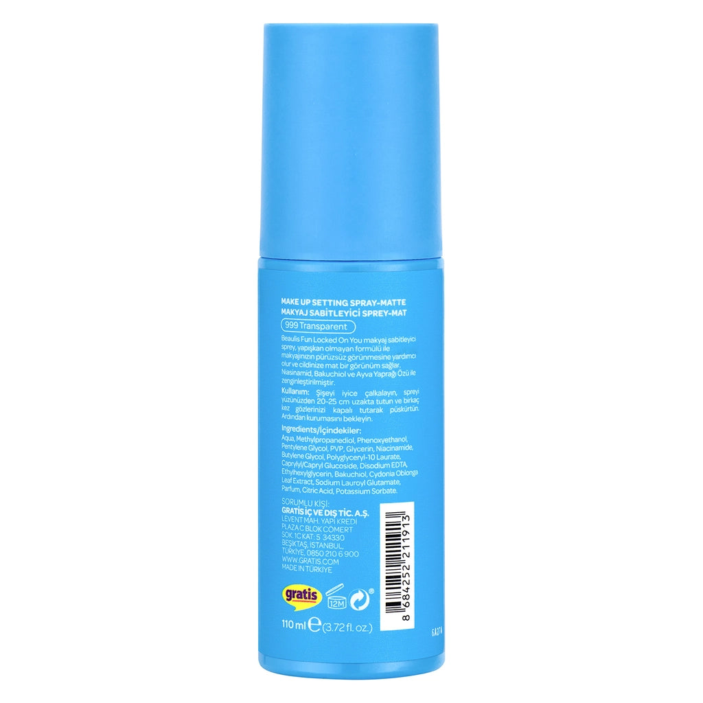 Beaulis Fun Locked On You Makeup Fixing Spray Matte 110 ml