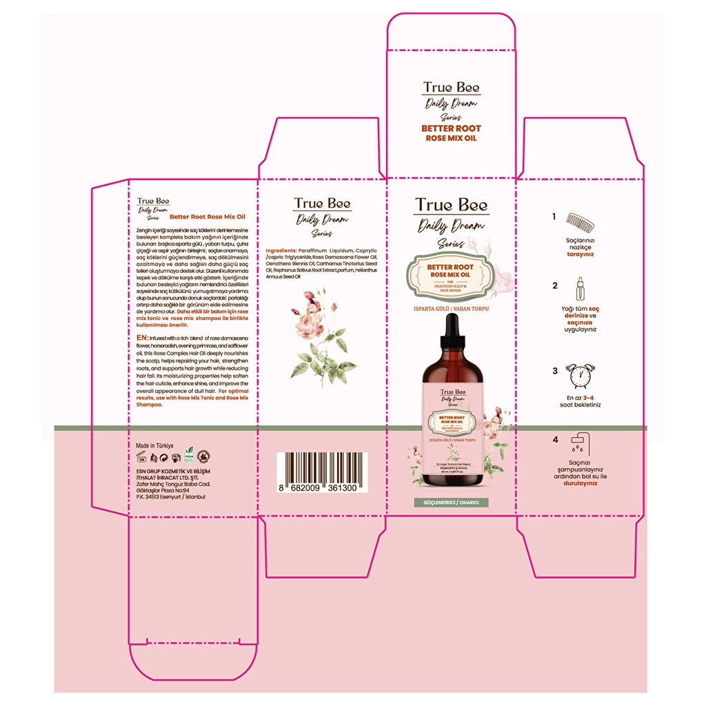 True Bee Daily Dream Rose Oil Fortified Rose Oil with Horseradish 100 ml