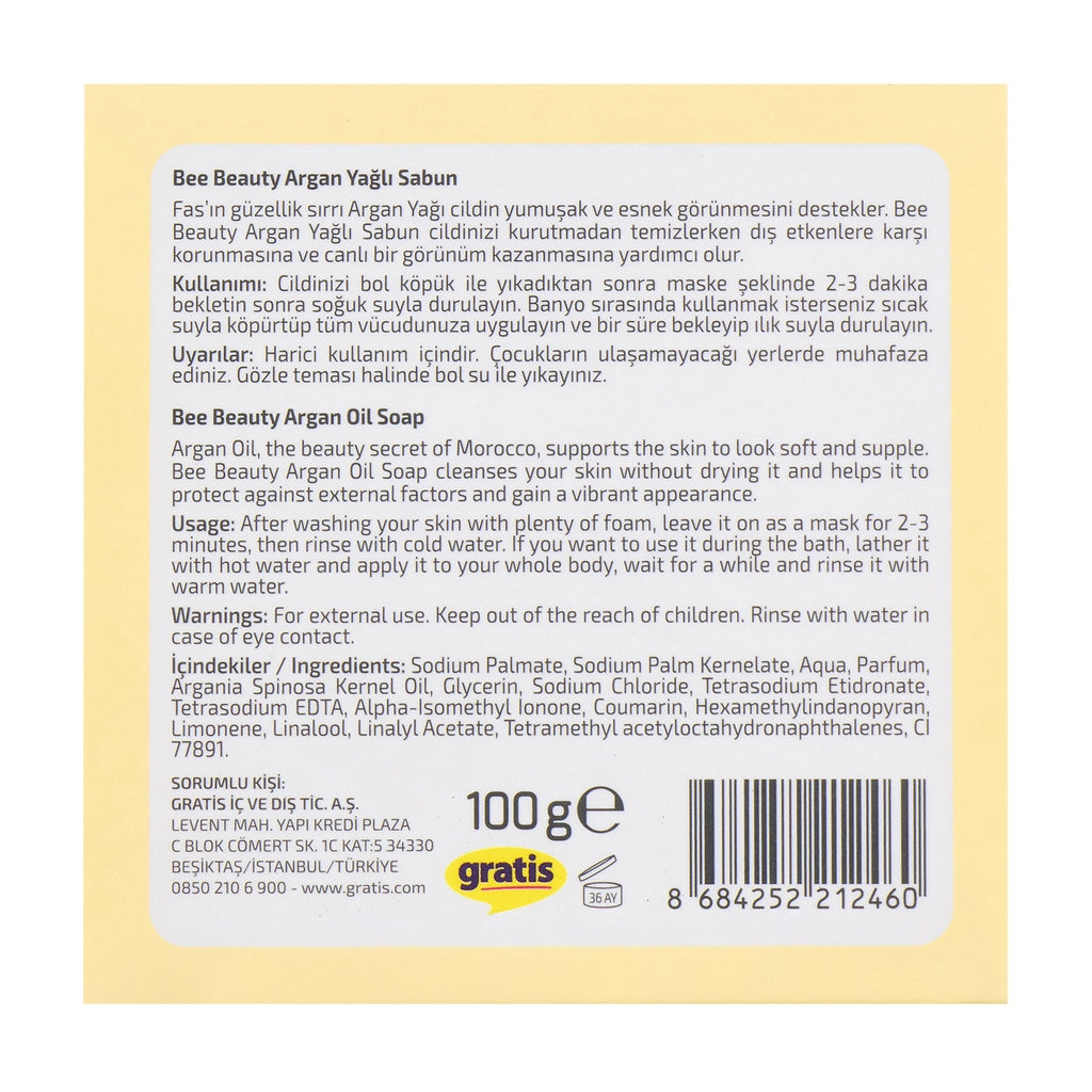 Bee Beauty Argan Oil Bar Soap 100 gr
