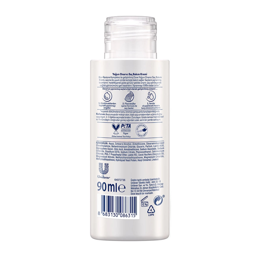 Dove Intensive Repair Travel Size Hair Care Cream 90 ml