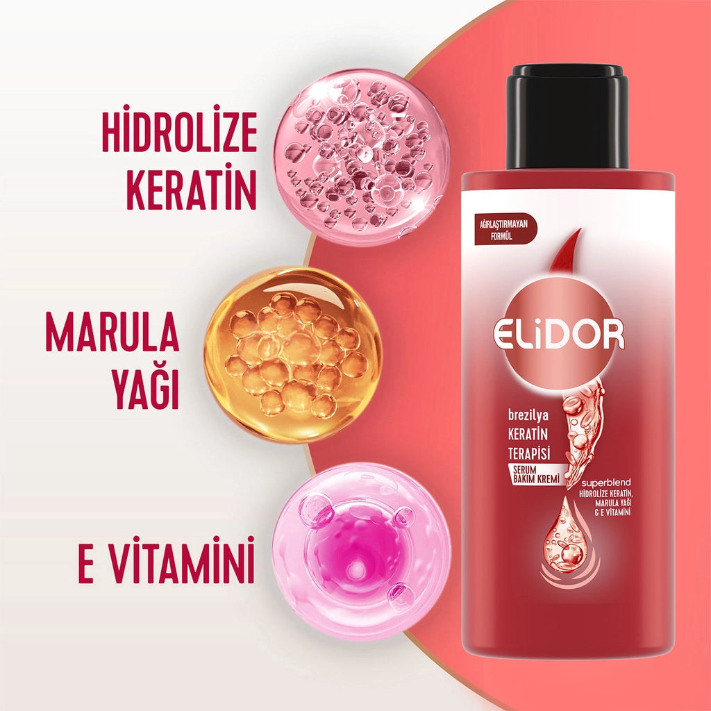 Elidor Brazilian Keratin Therapy Travel Size Serum Care Cream 90 ml