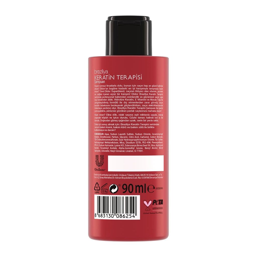 Elidor Brazilian Keratin Therapy Travel Size Shampoo 90 ml
