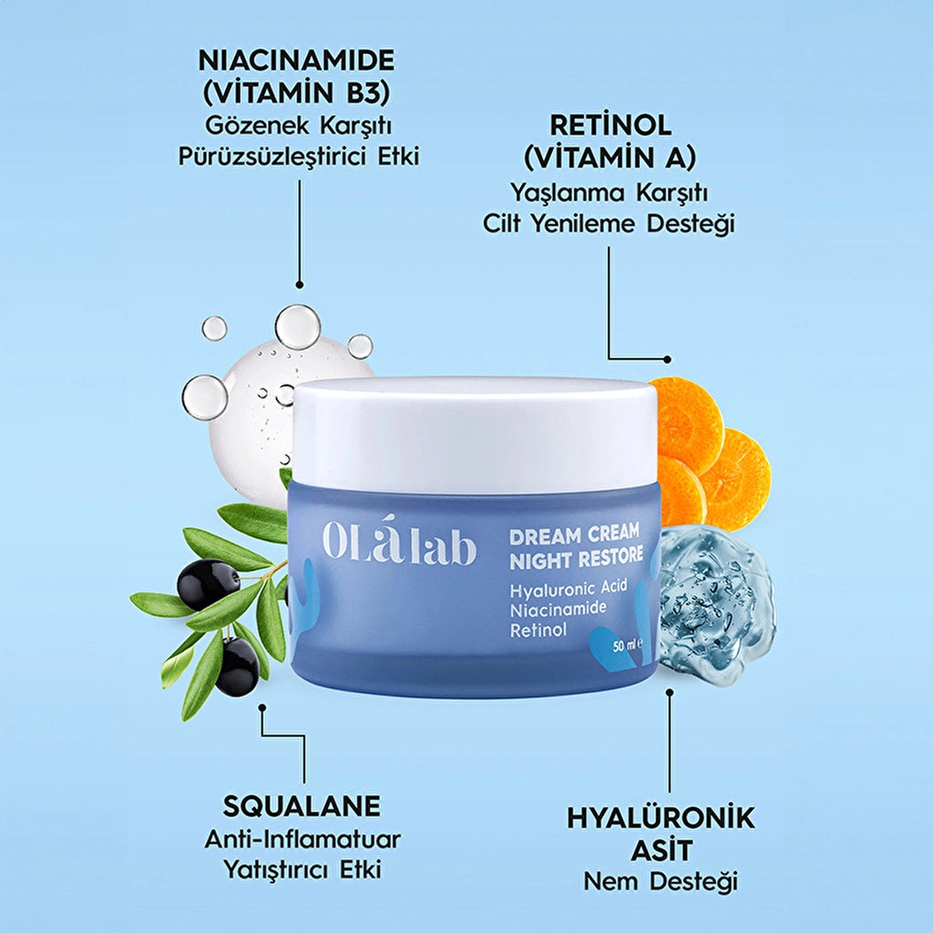 Olalab Anti-Aging Renewing Moisturizing Retinol Night Face Cream 50 ml