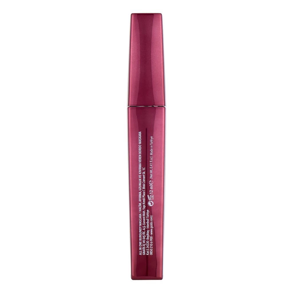 LYKD All In One Burgundy Mascara - Mascara That Gives Volume, Separation, Length and Curl