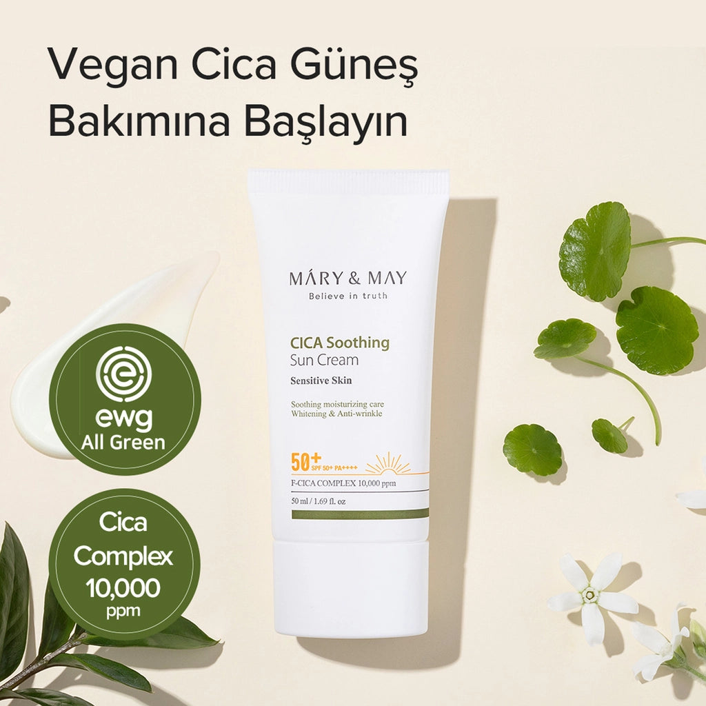 Mary & May Vegan Cica Content 50+SPF PA++++ Facial Sunscreen 50 ml
