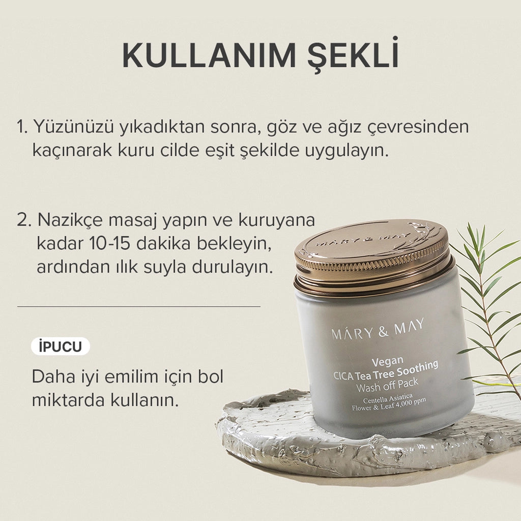 Mary & May Clay Mask with Cica and Tea Tree Extract 125 gr