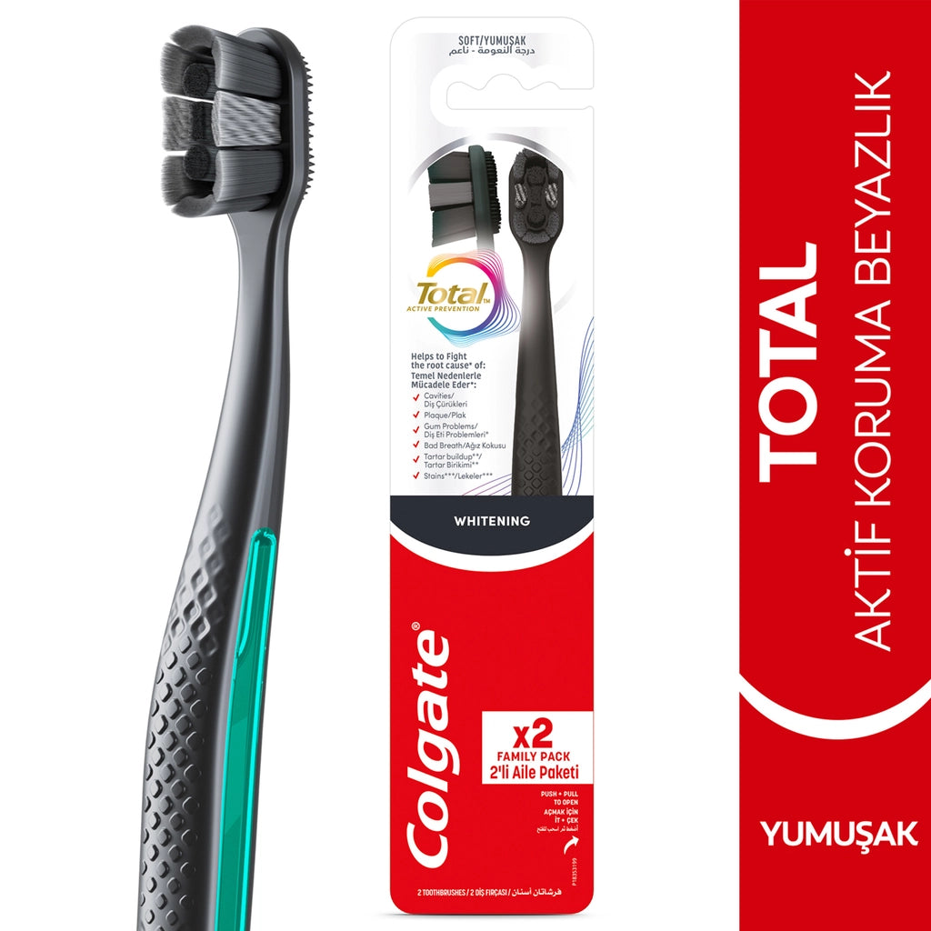 Colgate Total Whitening Toothbrush 1+1 (Soft)