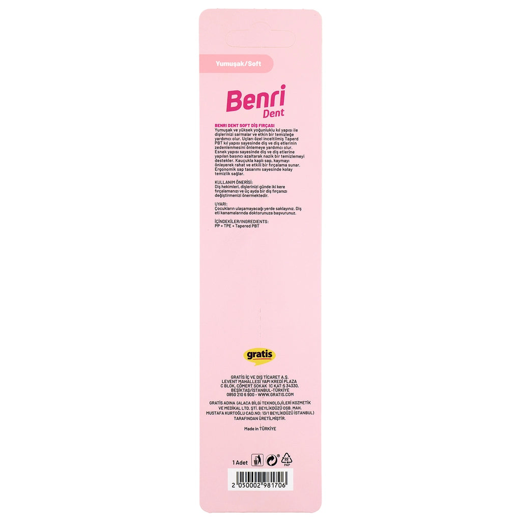Benri Dent Soft Toothbrush (Assorted)