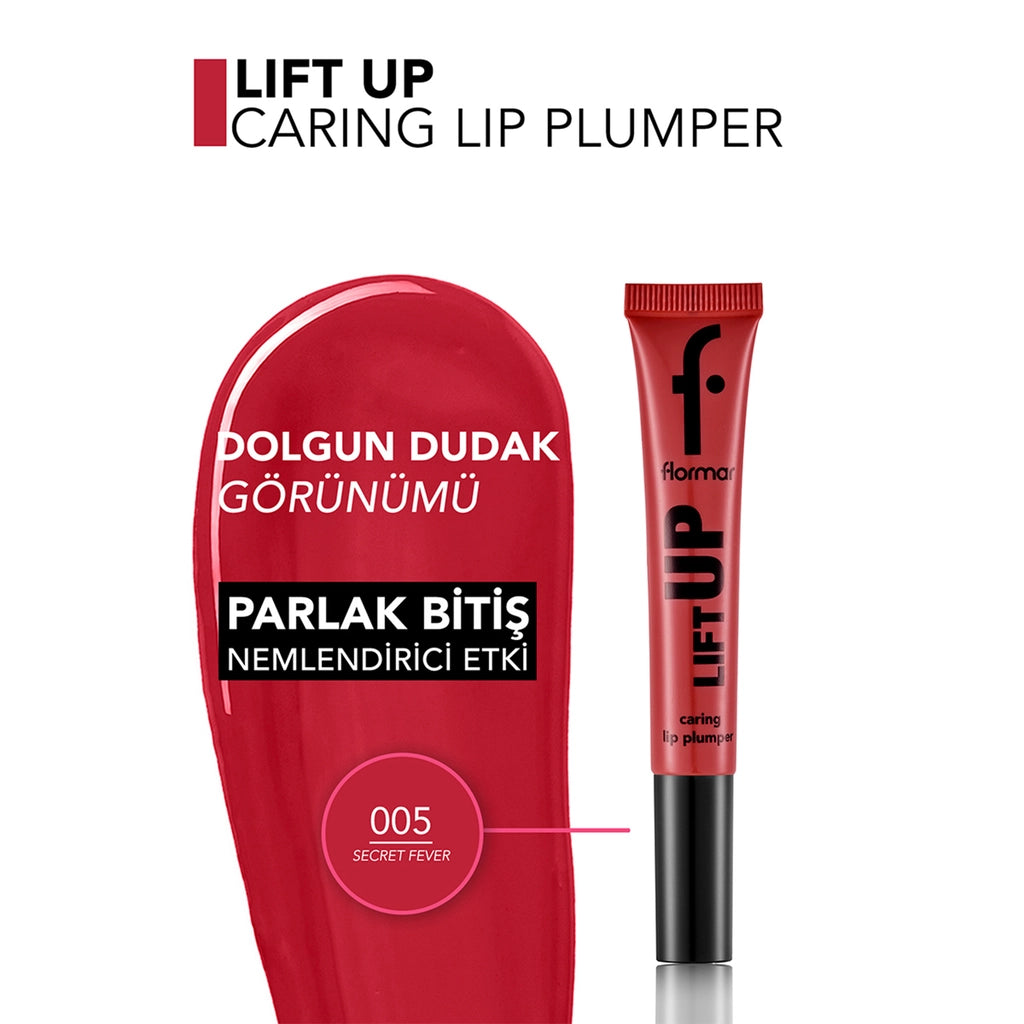 Flormar Lift Up Hyaluronic Acid Effect Plump Lip Gloss 005 Secret Fever
