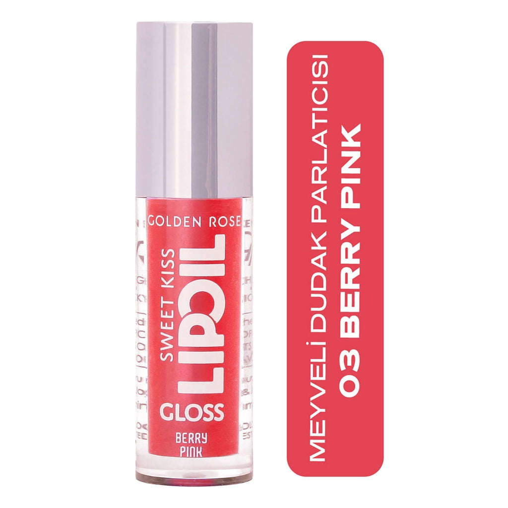 Golden Rose Sweet Kiss Lip Oil Gloss Lip Gloss No: 08 Black Cherry