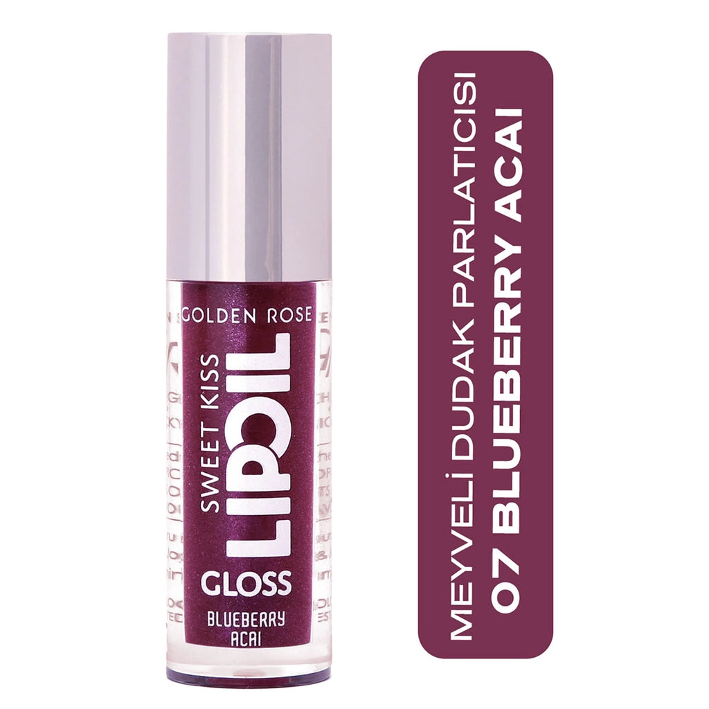 Golden Rose Sweet Kiss Lip Oil Gloss Lip Gloss No: 08 Black Cherry