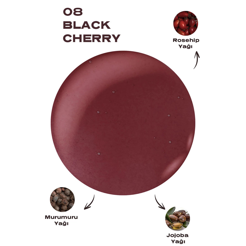 Golden Rose Sweet Kiss Lip Oil Gloss Lip Gloss No: 08 Black Cherry