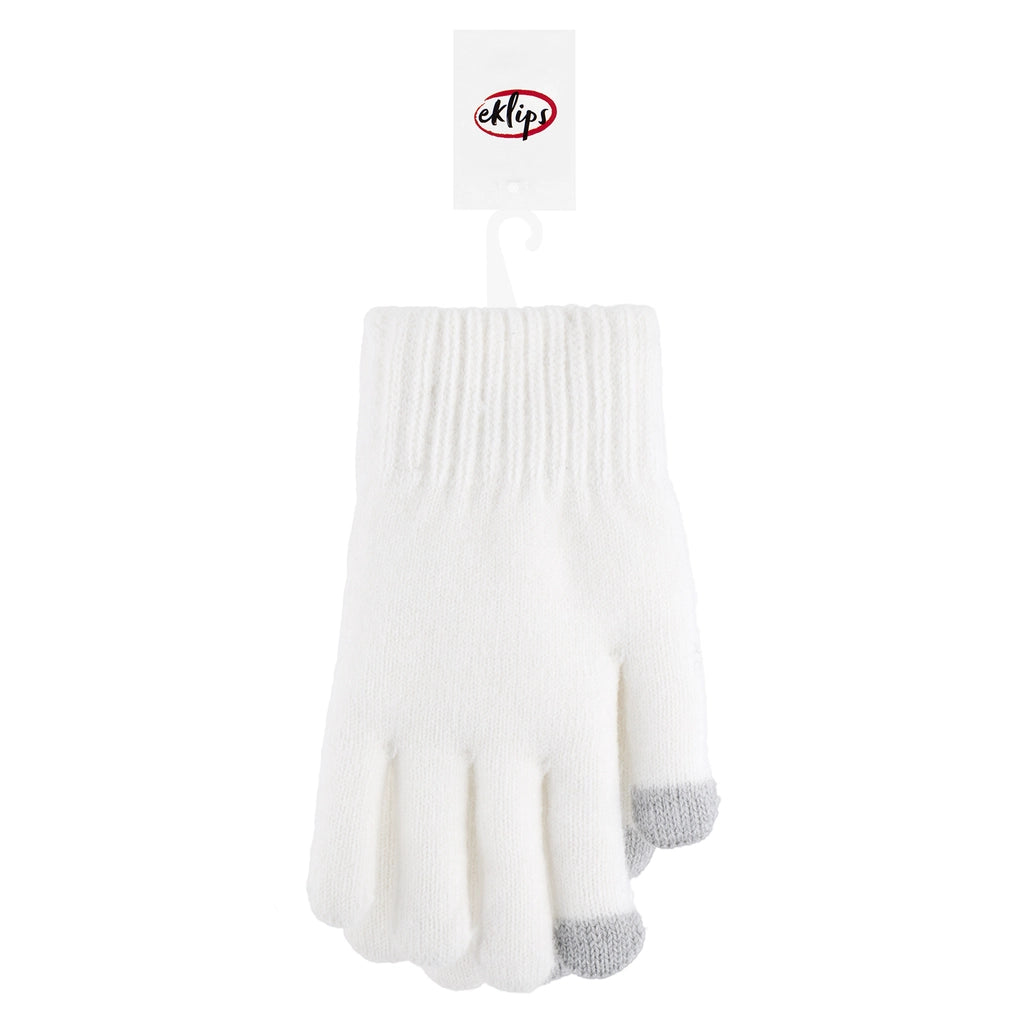 Eklips White Fleece Inside Gloves