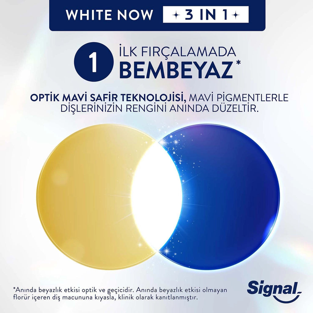 Signal White Now 3 in 1 Strengthened Tooth Enamel Shine with Care Toothpaste 75 ml
