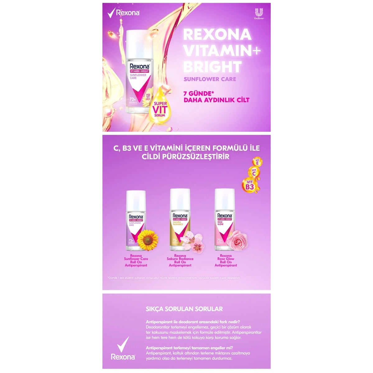Rexona Vitamin + Bright Women&
