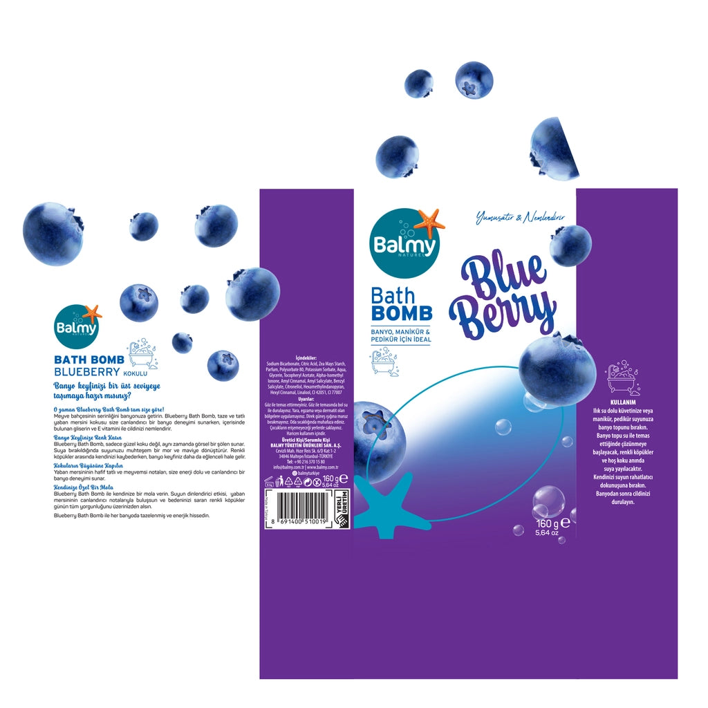 Balmy Bath Ball Blueberry 160 gr