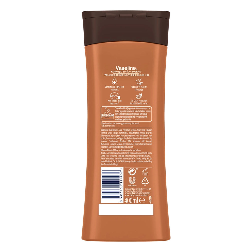 Vaseline Body Lotion Cocoa Radiance For Dry and Lost Skin 400 ml