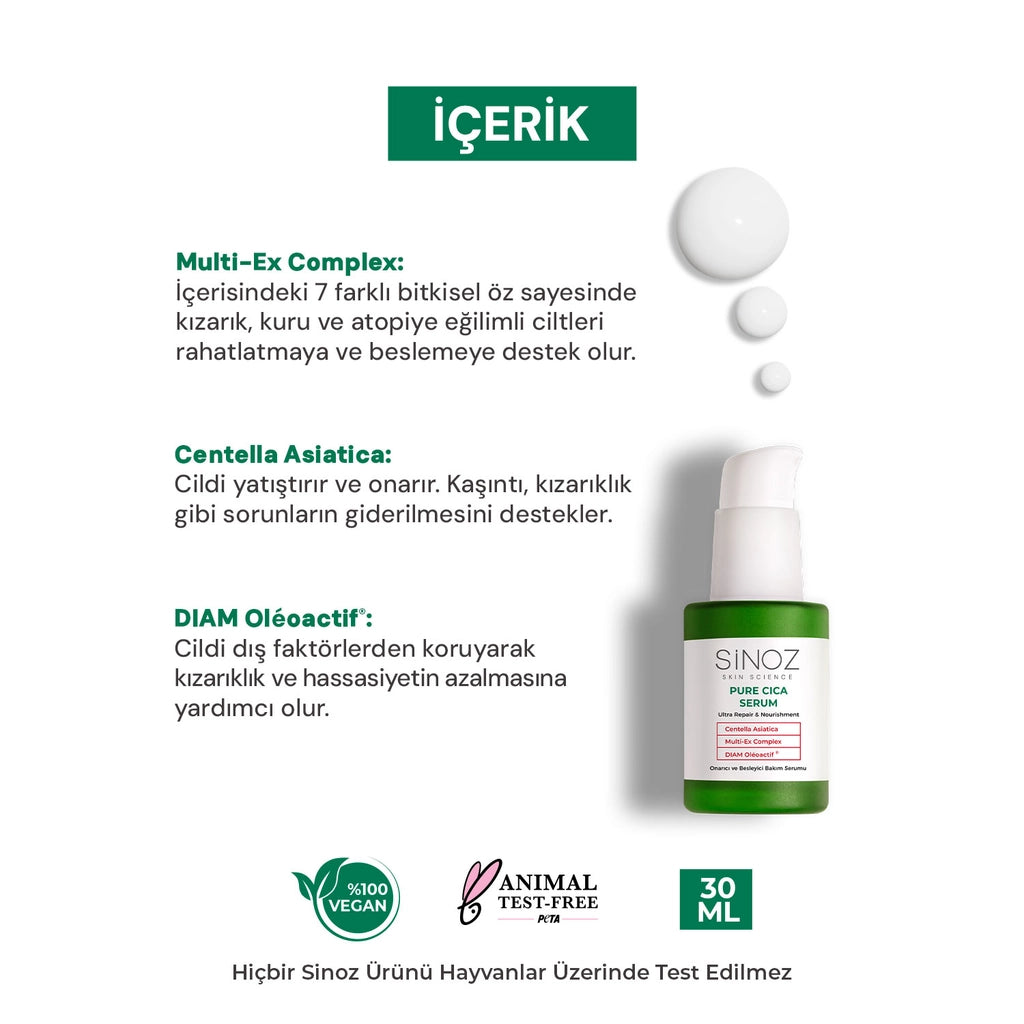 Sinoz Pure Cica Ultra Repairing and Nourishing Care Serum 30 ml