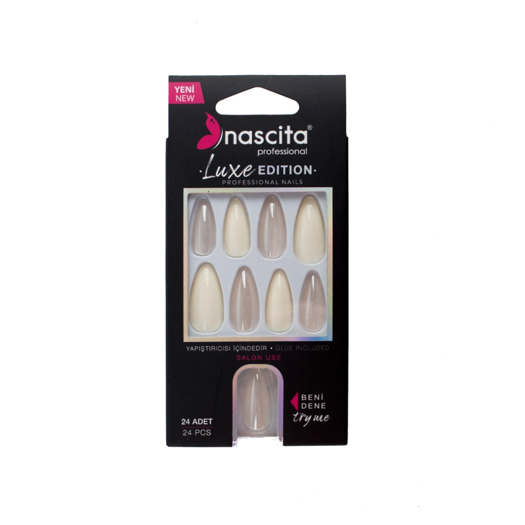 Nascita Luxe Edition Almond Cream Fake Nails S276 Pack of 24
