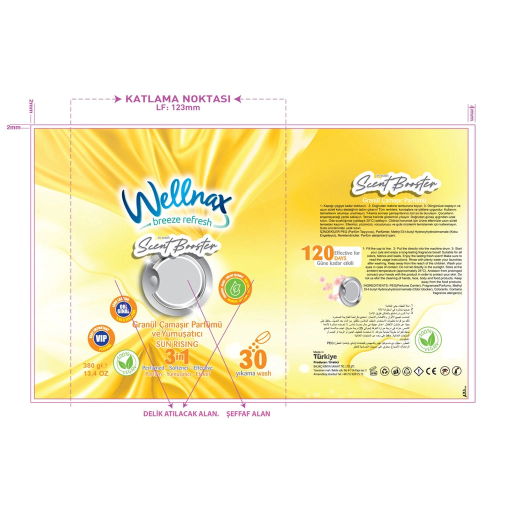 Wellnax Granulated Laundry Perfume Sun Rising 380 gr