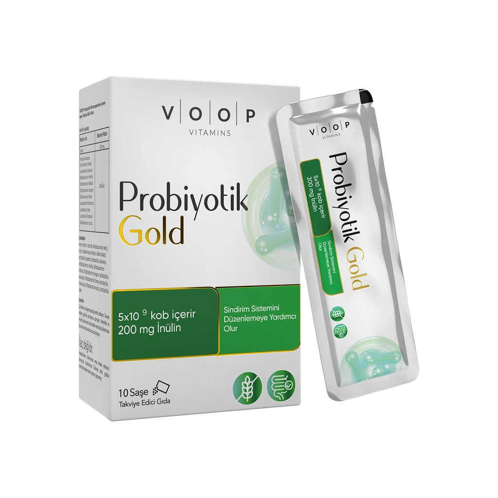 Voop Probiotic Gold Food Supplement 10 Sachets 200mg