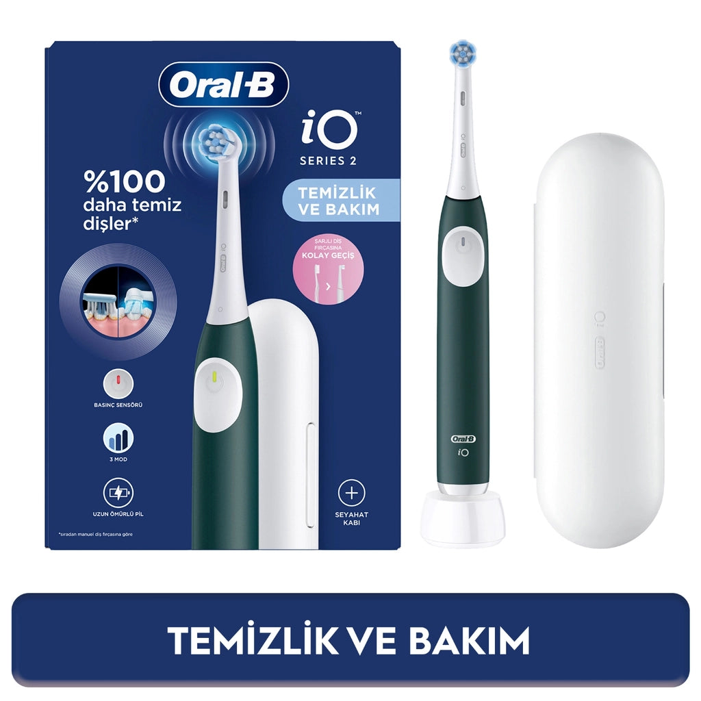 Oral-B iO Series 2 Green Toothbrush + Travel Case