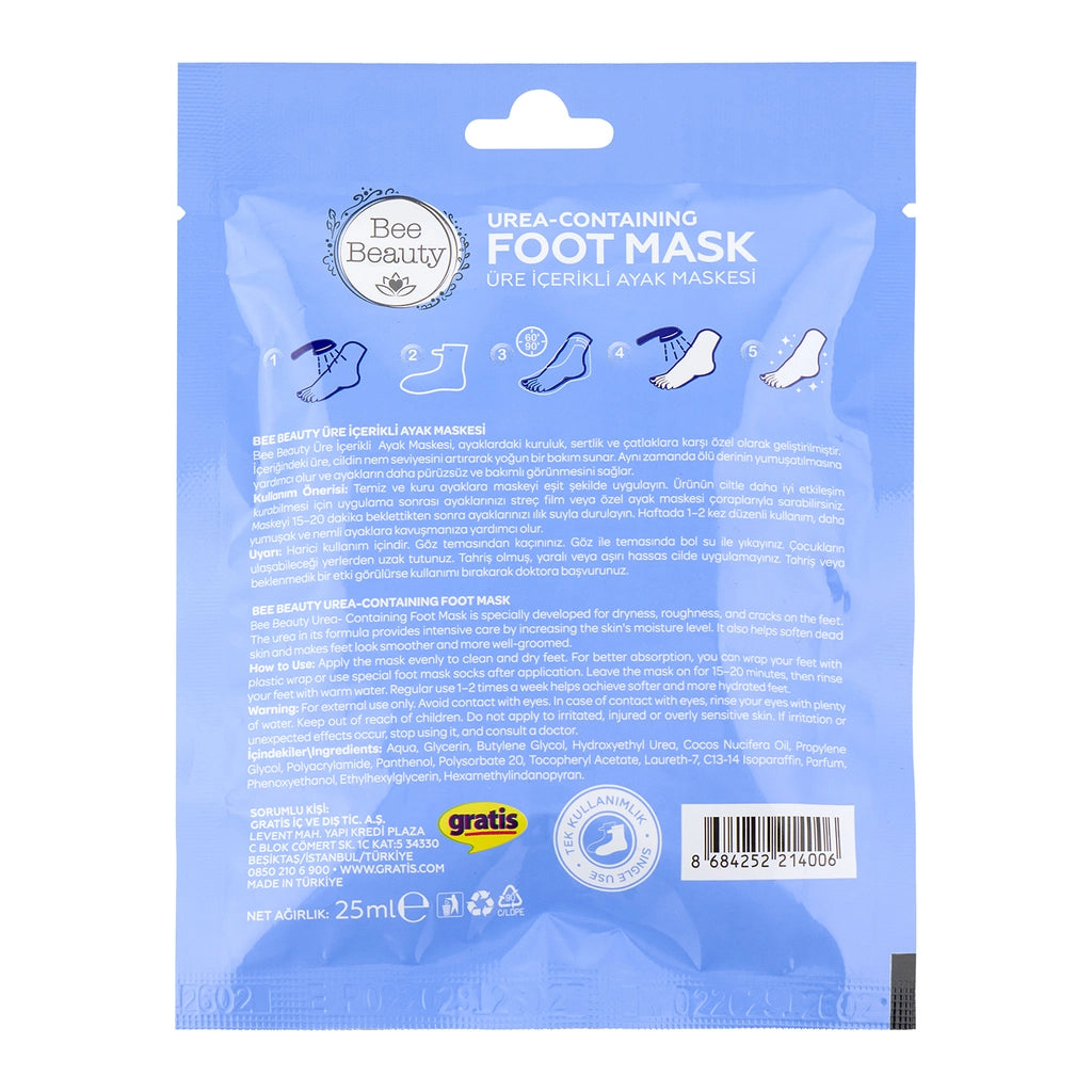 Bee Beauty Urea Content Foot Care Mask 25 ml