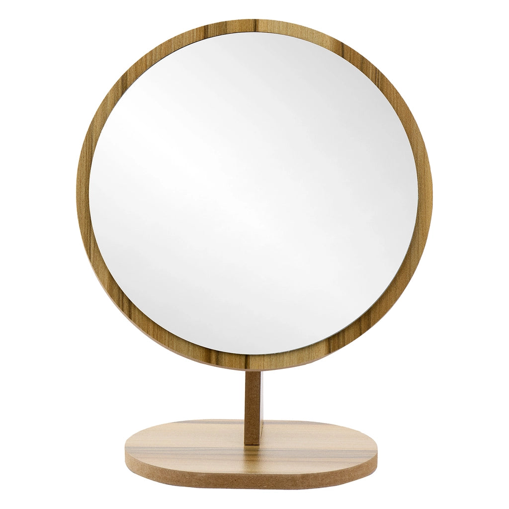 Eklips Wooden Table Mirror Round