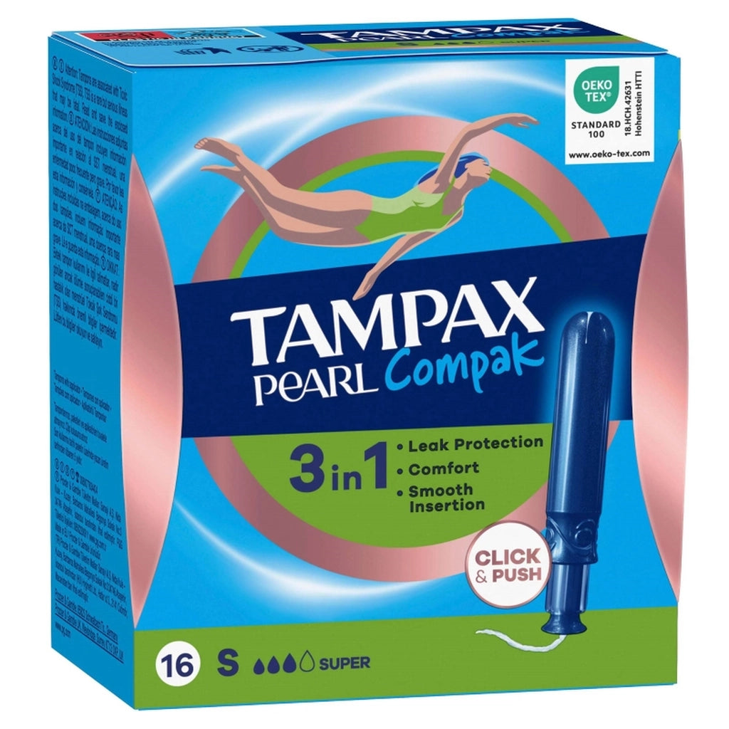 Tampax Pearl Compak Tampon Super 16 Pack