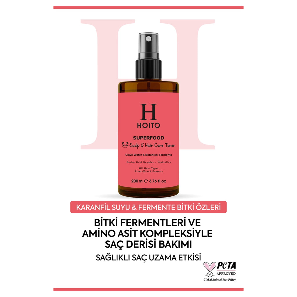 Hoito Superfood Anti-Hair Loss Clove Water & Posbiotic Hair & Scalp Care Tonic 200 ml