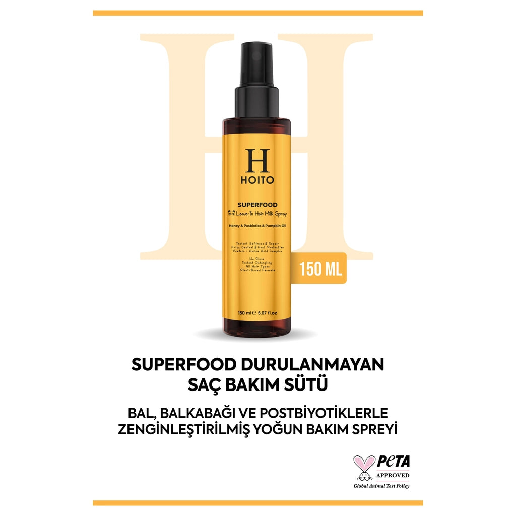 Hoito Superfood Honey & Posbiotic & Pumpkin Oil Leave-In Hair Care Milk 150 ml