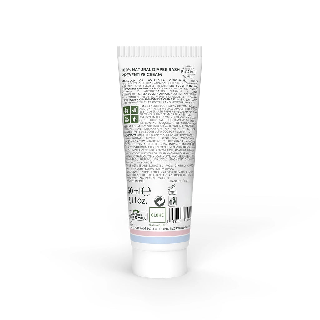 Incia 100% Natural Baby Rash Prevention Gel Cream 60 ml