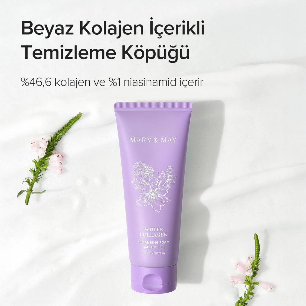 Mary & May White Collagen Containing Facial Cleansing Foam 150 ml