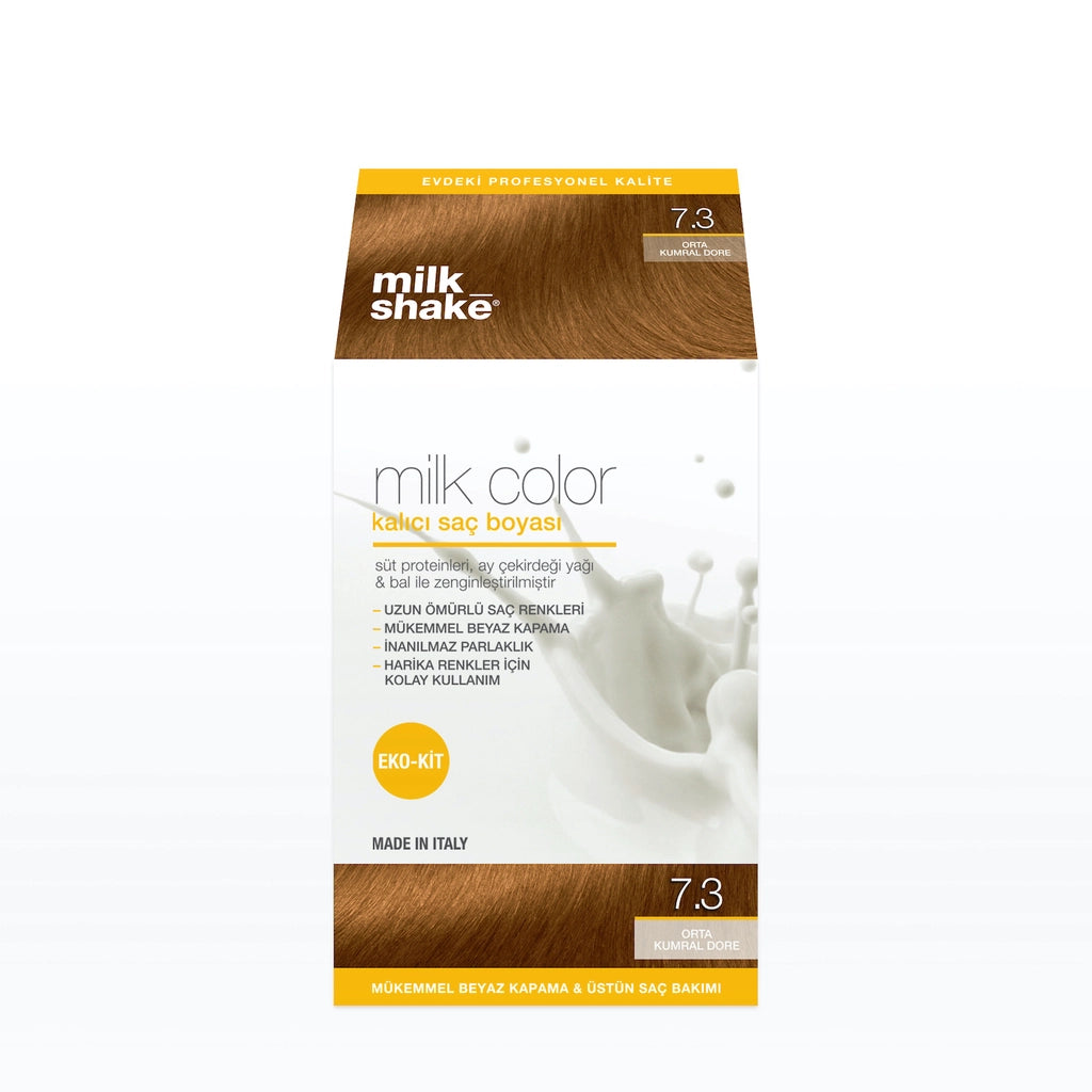 milk_shake Milk Color Eco Permanent Hair Dye Set 7.3 Medium Brown Gold