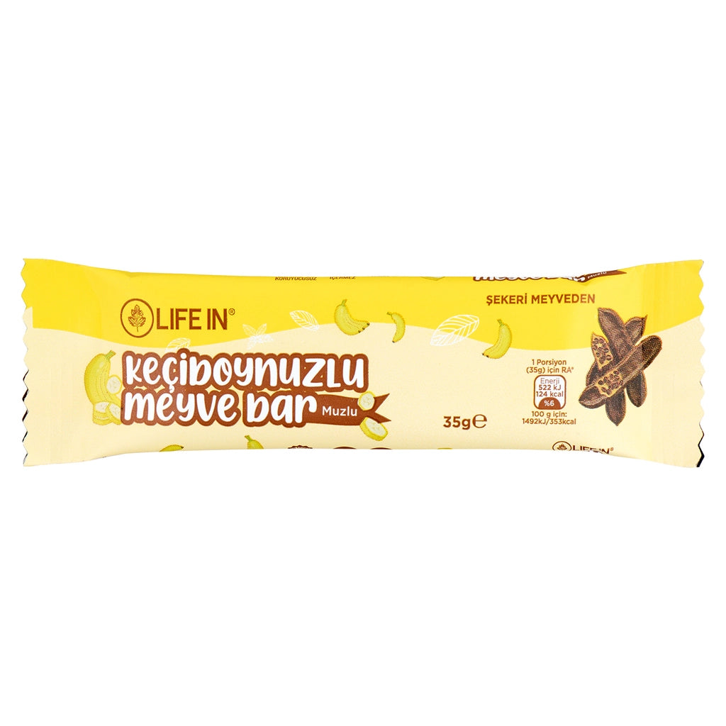 Life In Carob Strawberry Flavored Fruit Bar 35 gr