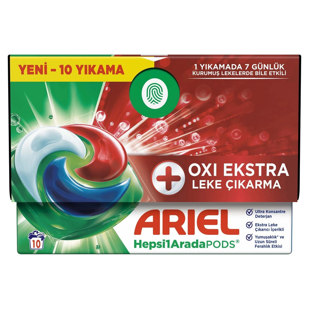 Ariel All in 1 PODS Oxi Extra Stain Removal Capsule Laundry Detergent Whites and Colors 10 Washings