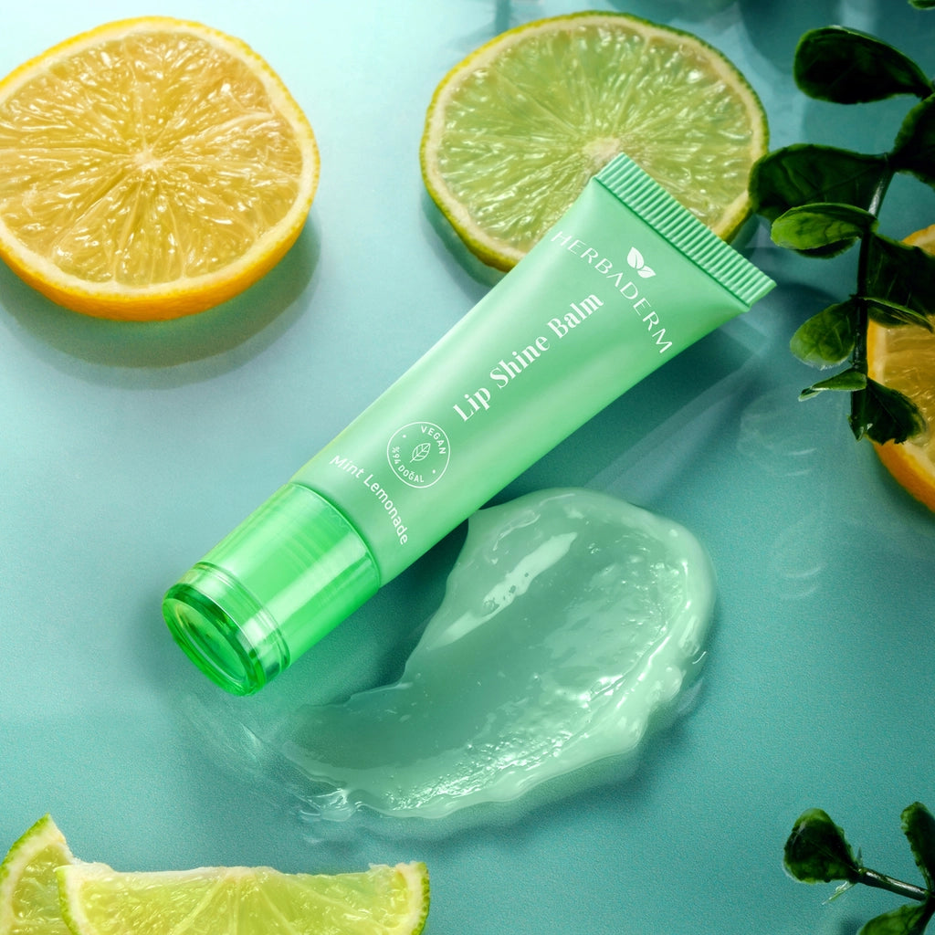 Herbaderm Glossy Lip Balm Lemonade Flavored 10 ml (With Keychain Gift)