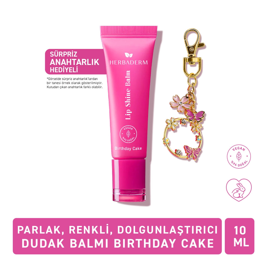 Herbaderm Glossy Lip Balm Lemonade Flavored 10 ml (With Keychain Gift)