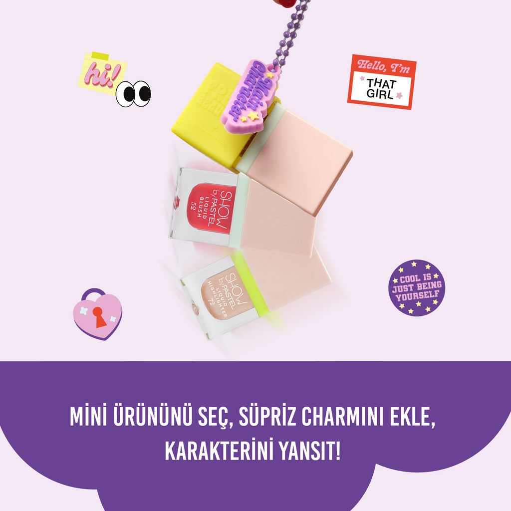 Show by Pastel Glow Up Girl Mini Makeup Set Main Character (Lip Gloss + Blush + Highlighter)
