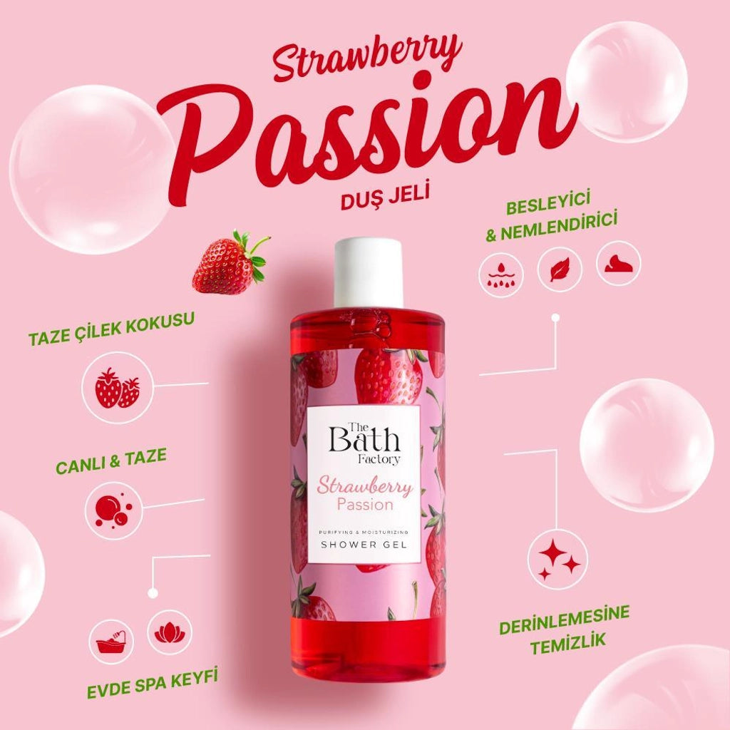 The Bath Factory Shower Gel Strawberry Passion 400 ml