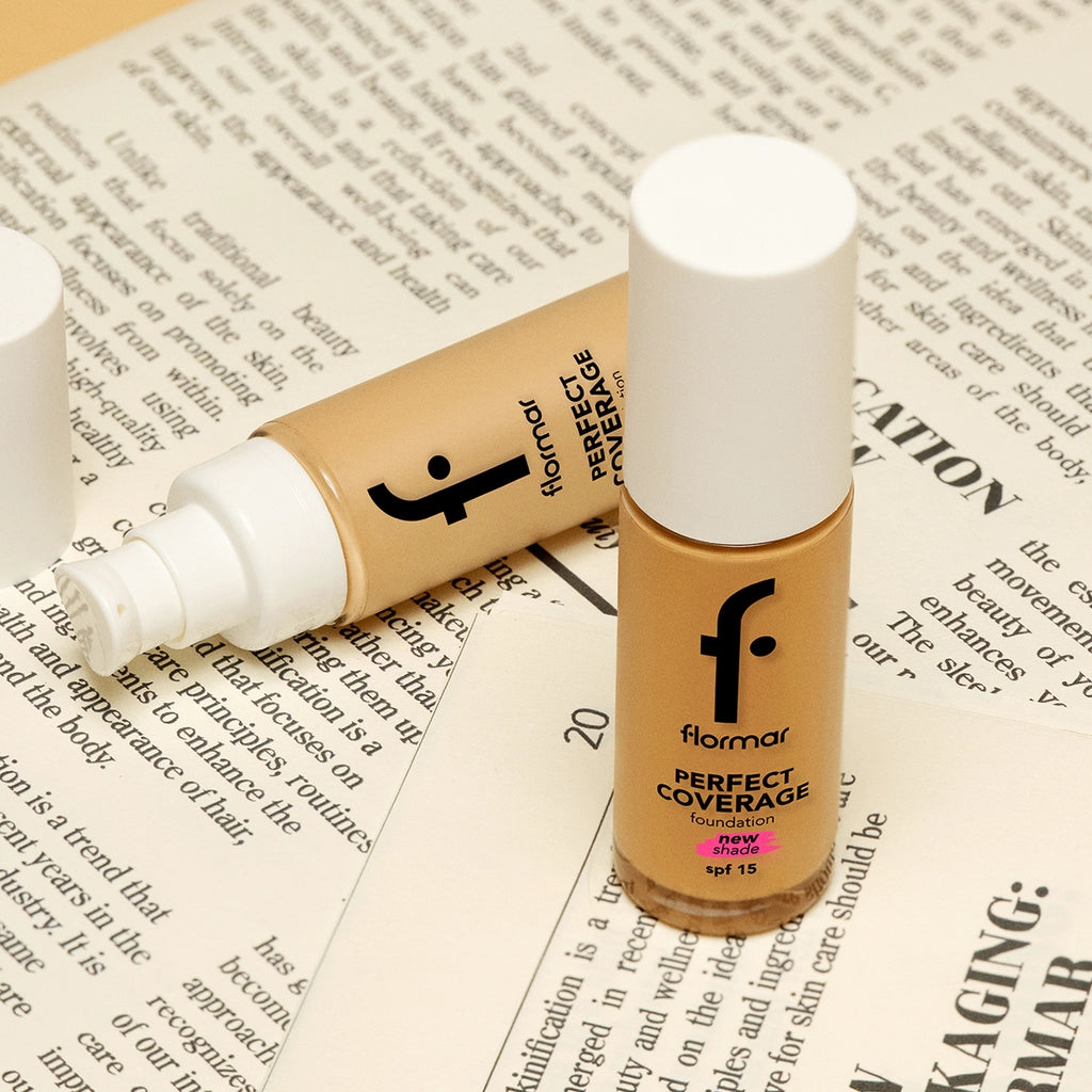 Flormar Perfect Coverage Highly Pigmented & Long Lasting SPF15 Foundation 100 Light Ivory