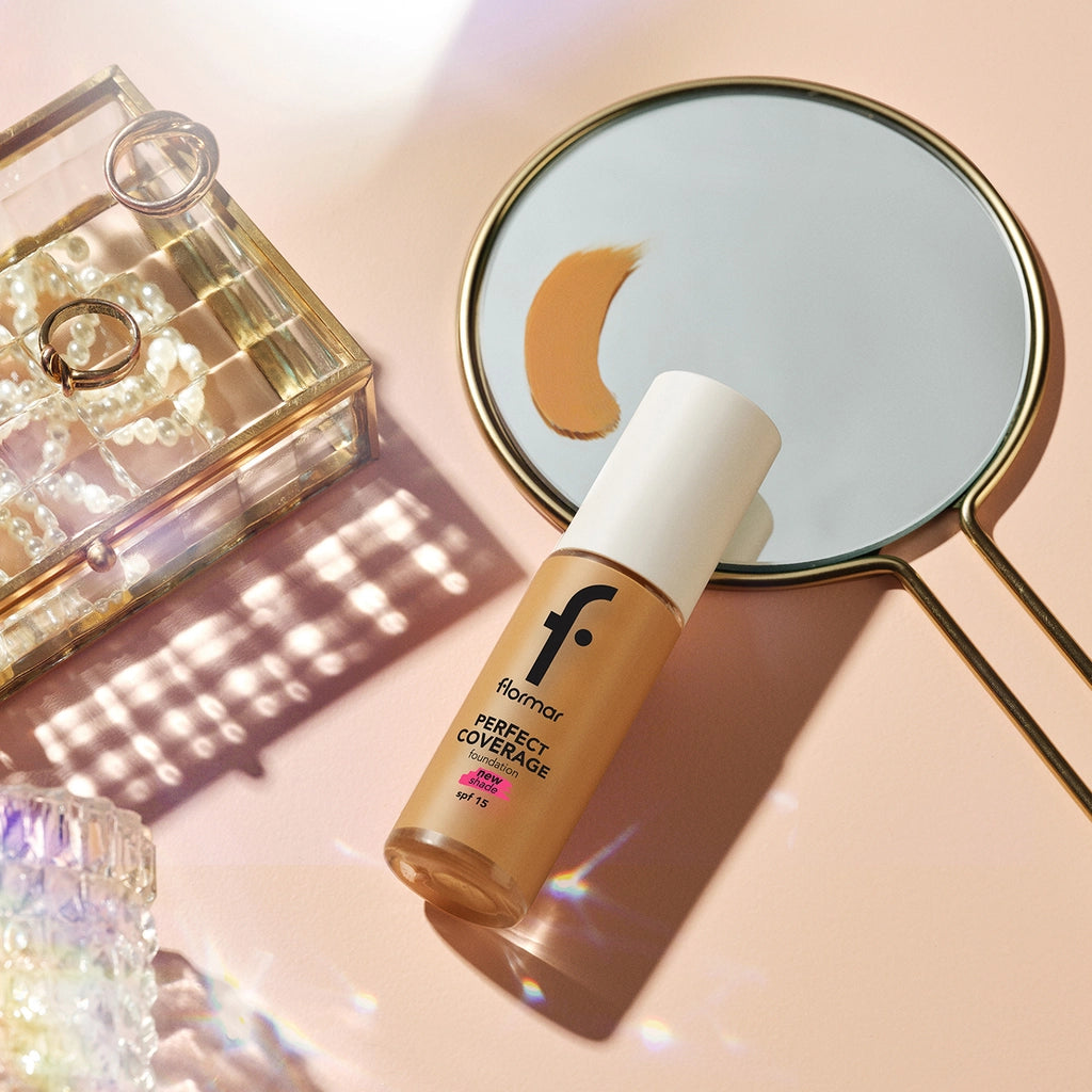 Flormar Perfect Coverage Highly Pigmented & Long Lasting SPF15 Foundation 100 Light Ivory