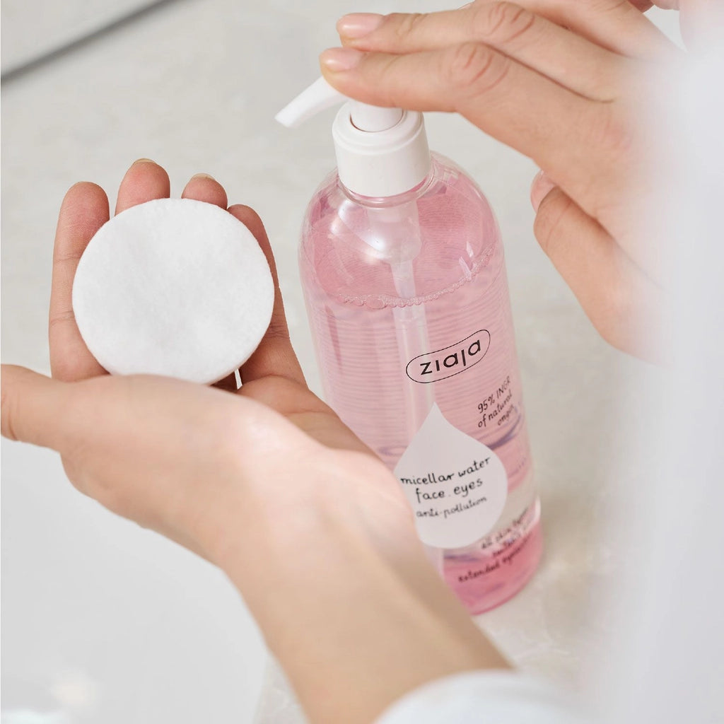 Ziaja Anti-Pollution Micellar Water Make-up Remover for Face, Eyes and Lips 390 ml